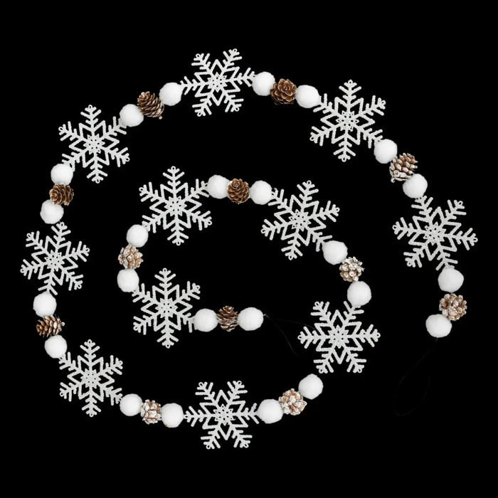 Guirlande flocons déco 1,8m
