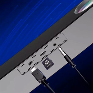 Barra de sonido SH39 Bluetooth 5.4 con teclas mecánicas, pantalla y luz RGB. Batería de 3600mAh. Gaming, home cinema.