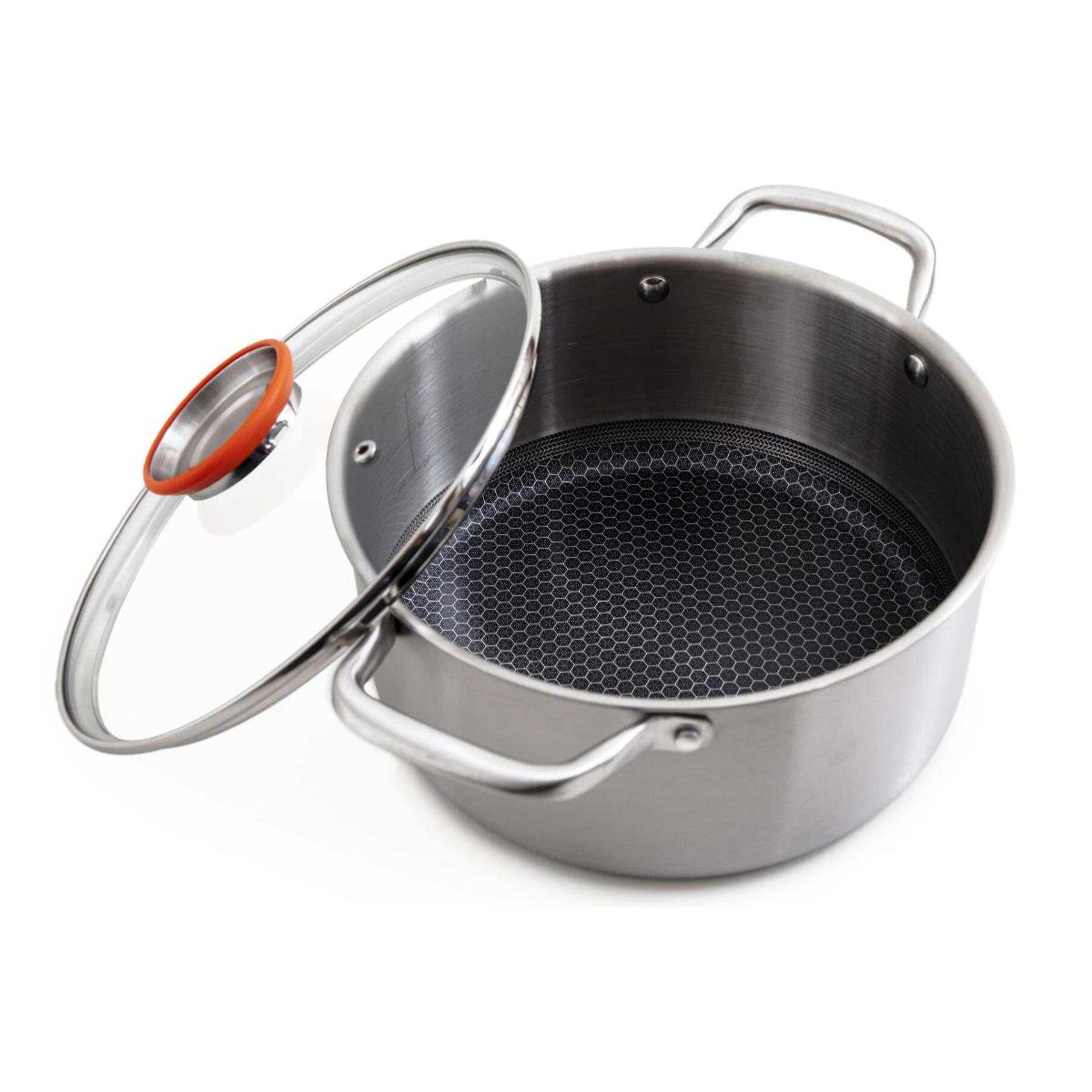 Marmite   triplex avec couvercle - "BlackSteel"