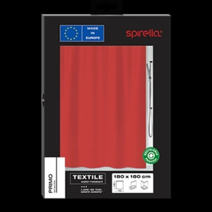 Rideau de douche Polyester PRIMO Rouge Spirella