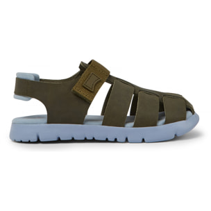 Sandalias - CAMPER Oruga - Verde - Cuero/Tejido