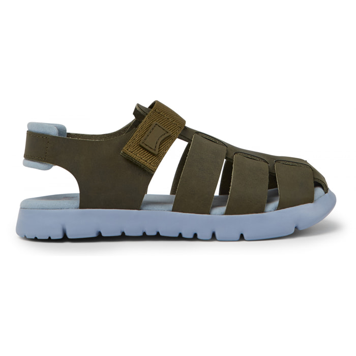 Sandalias - CAMPER Oruga - Verde - Cuero/Tejido