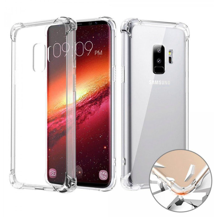 Coque Galaxy S9 Plus Samsung ANTI CHOCS silicone transparente avec bords renforcés