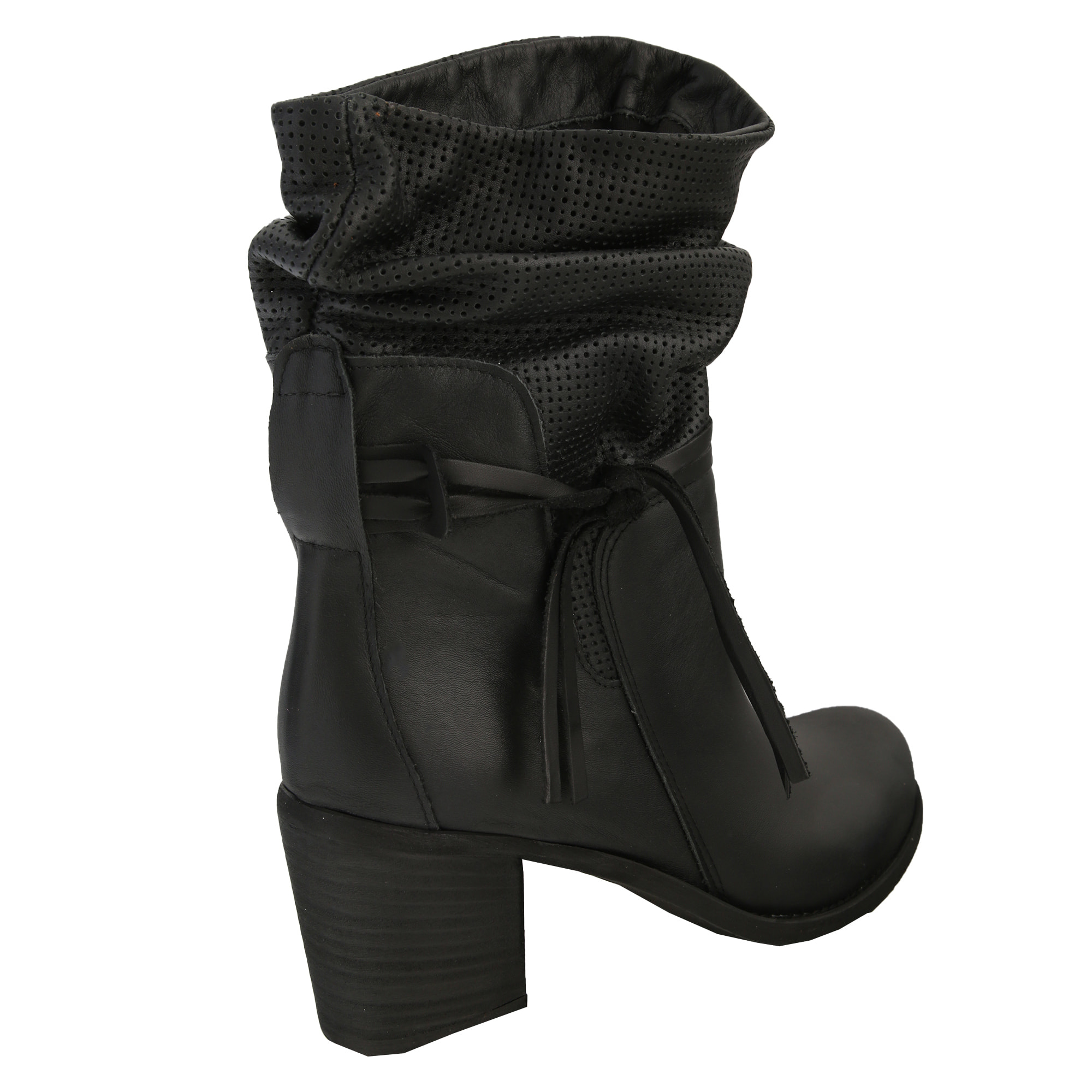 Stivaletti in vera pelle di vitello con tacco comodo