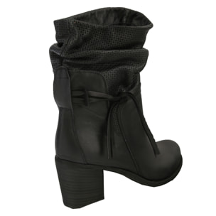 Stivaletti in vera pelle di vitello con tacco comodo