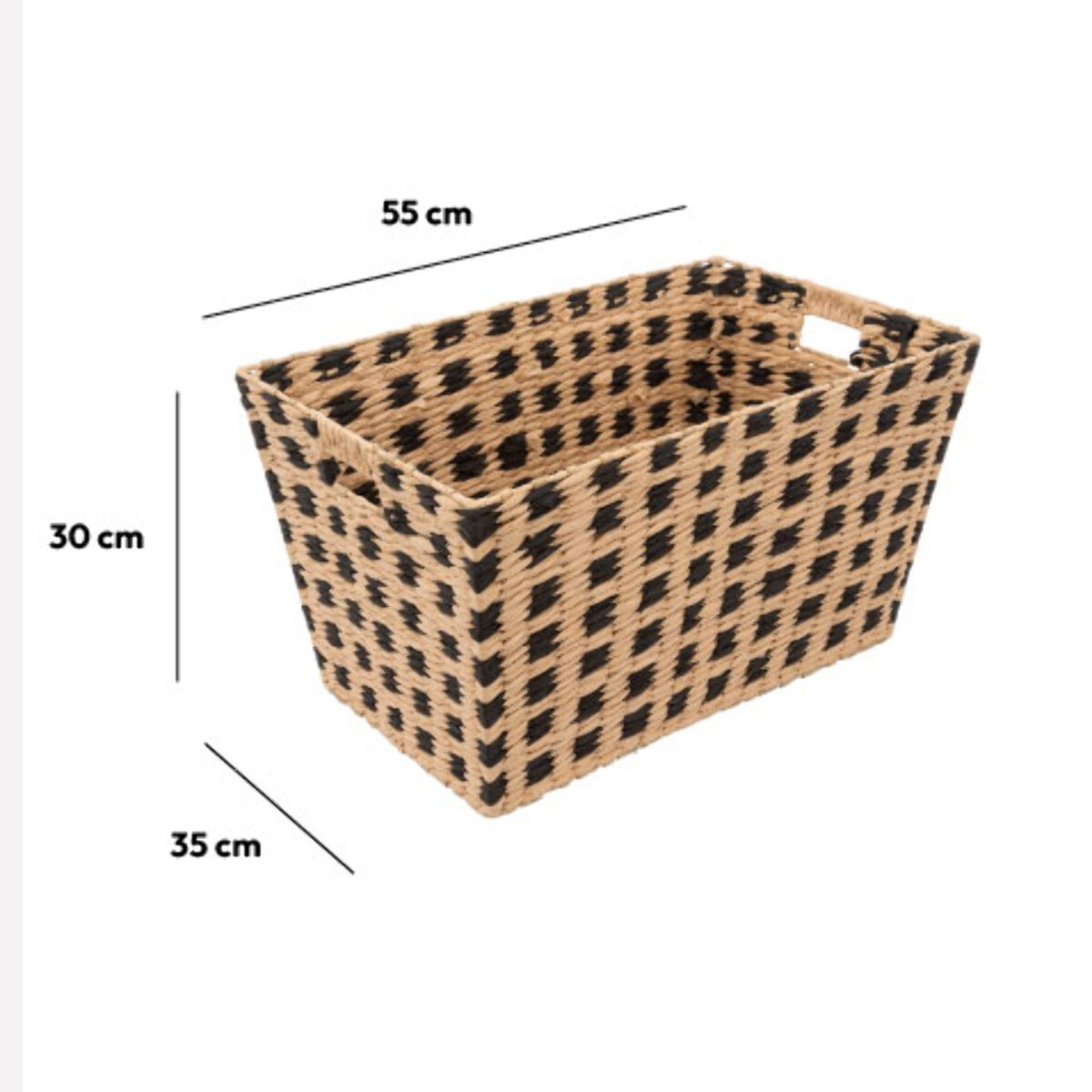 Panier 55x35 cm Noir Terre inconnue