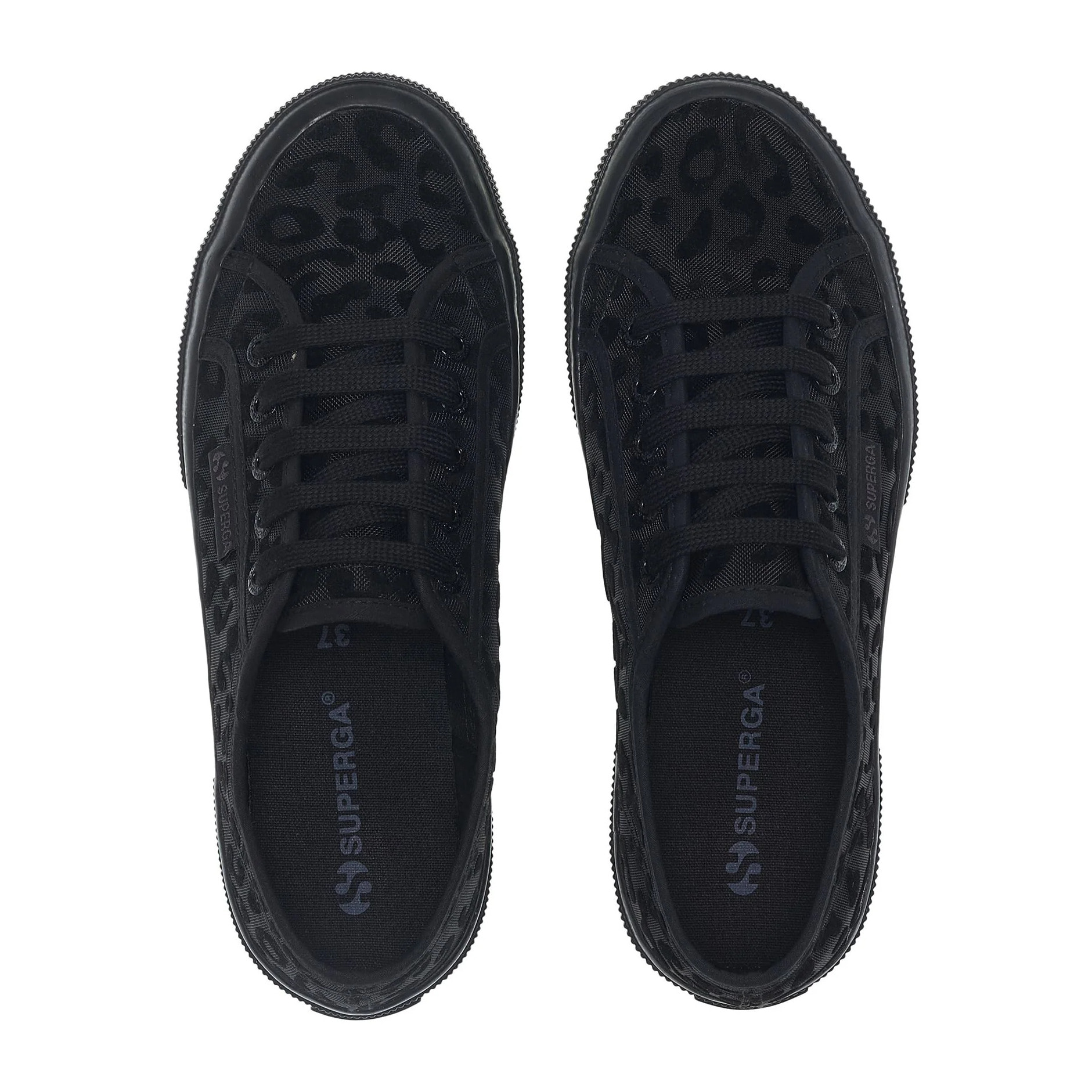 Le Superga Donna Nero 2750 Net Leopard