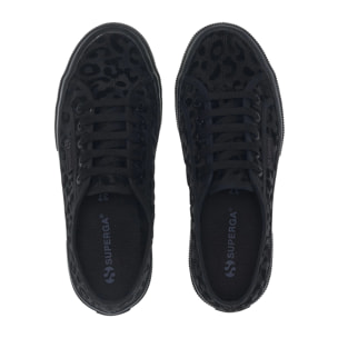 Le Superga Donna Nero 2750 Net Leopard