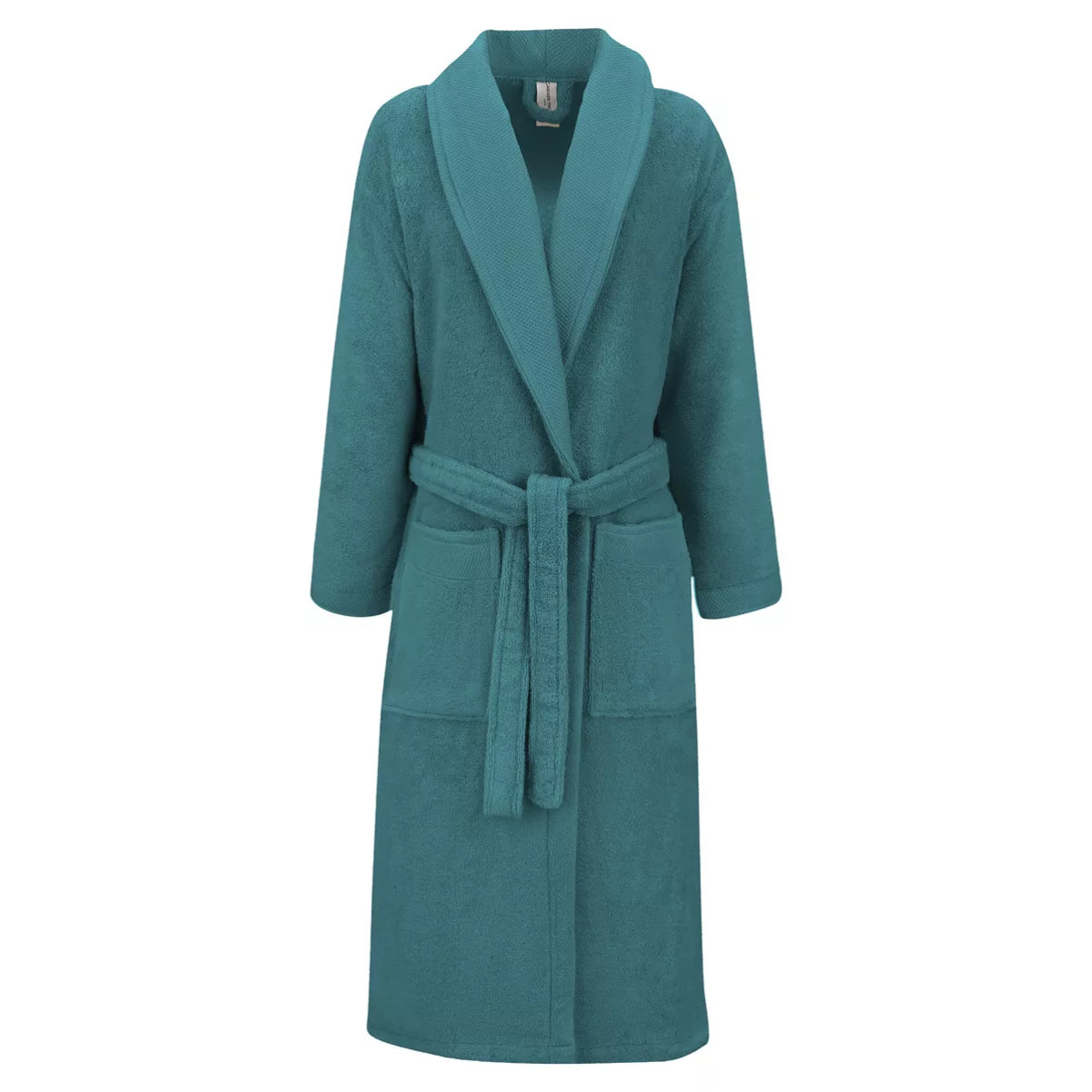 Peignoir pur coton 420 g/m² uni bleu Elea petrole
