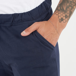 pantaloni fitness uomo fiondo blu