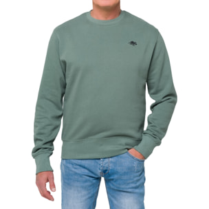 Sudadera de cuello redondo Hot Buttered Eagle azul mineral