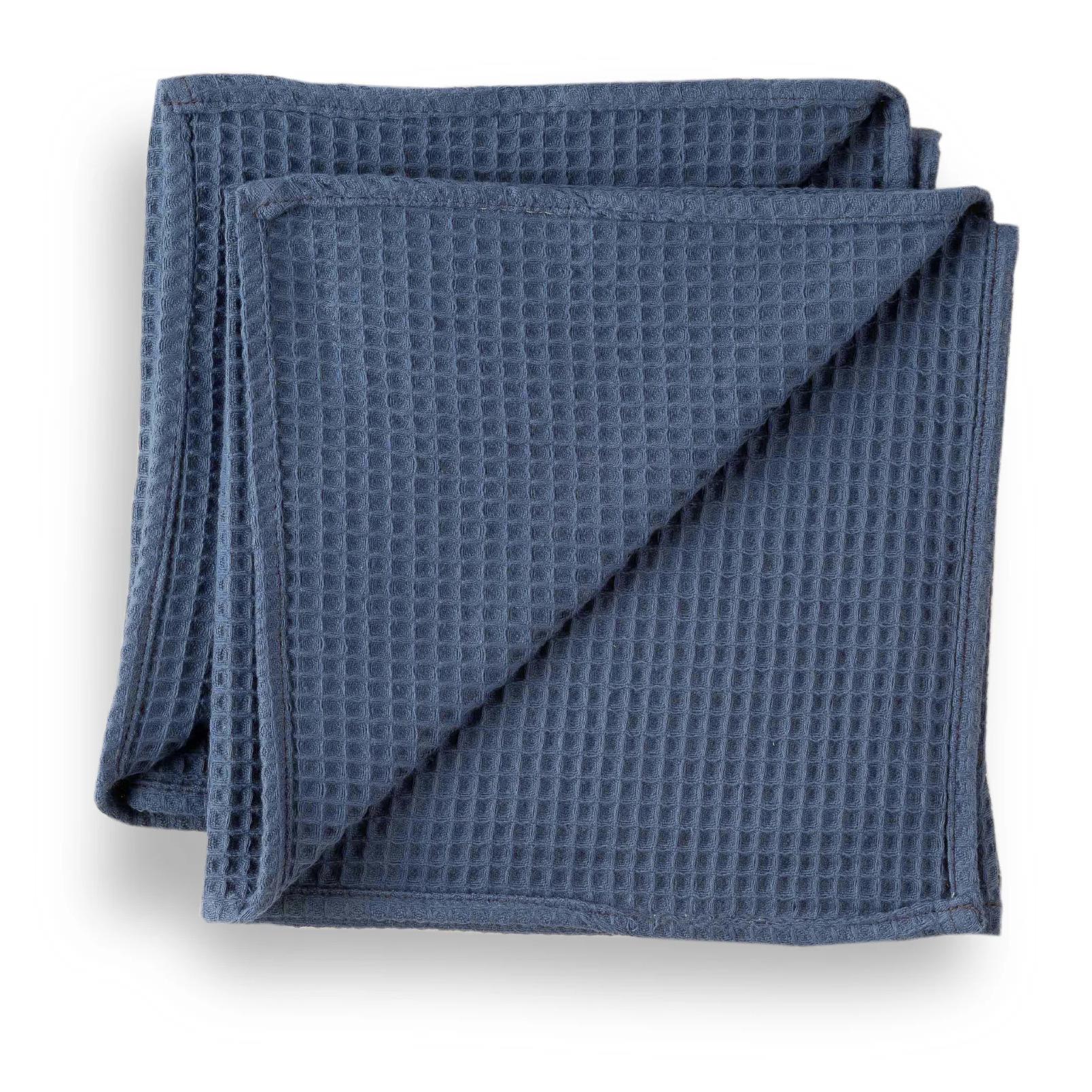 Pack 2 serviette Waffle Bleu Majolica 45x45 cm