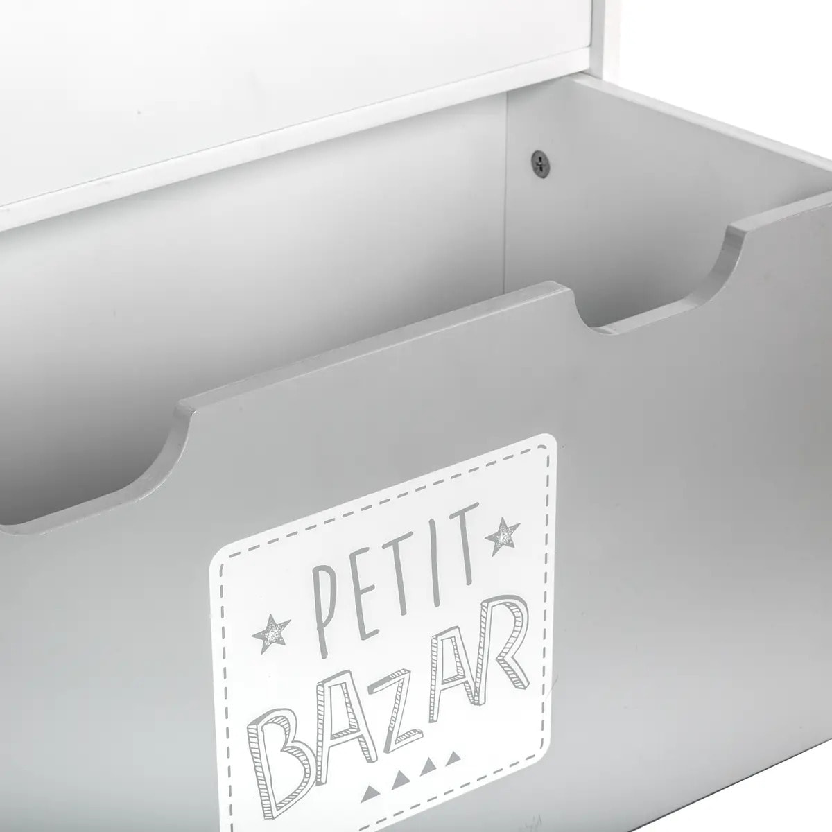 Bibliothèque enfant à roulettes gris H70cm