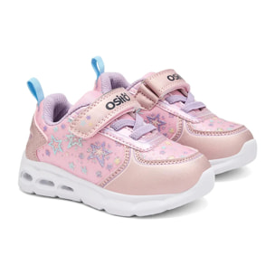 Zapatillas de Niña con Luz y Estrellas en Rosa