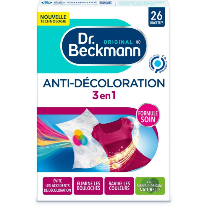 Lingettes DR BECKMANN Anti decoloration 3en1 x26