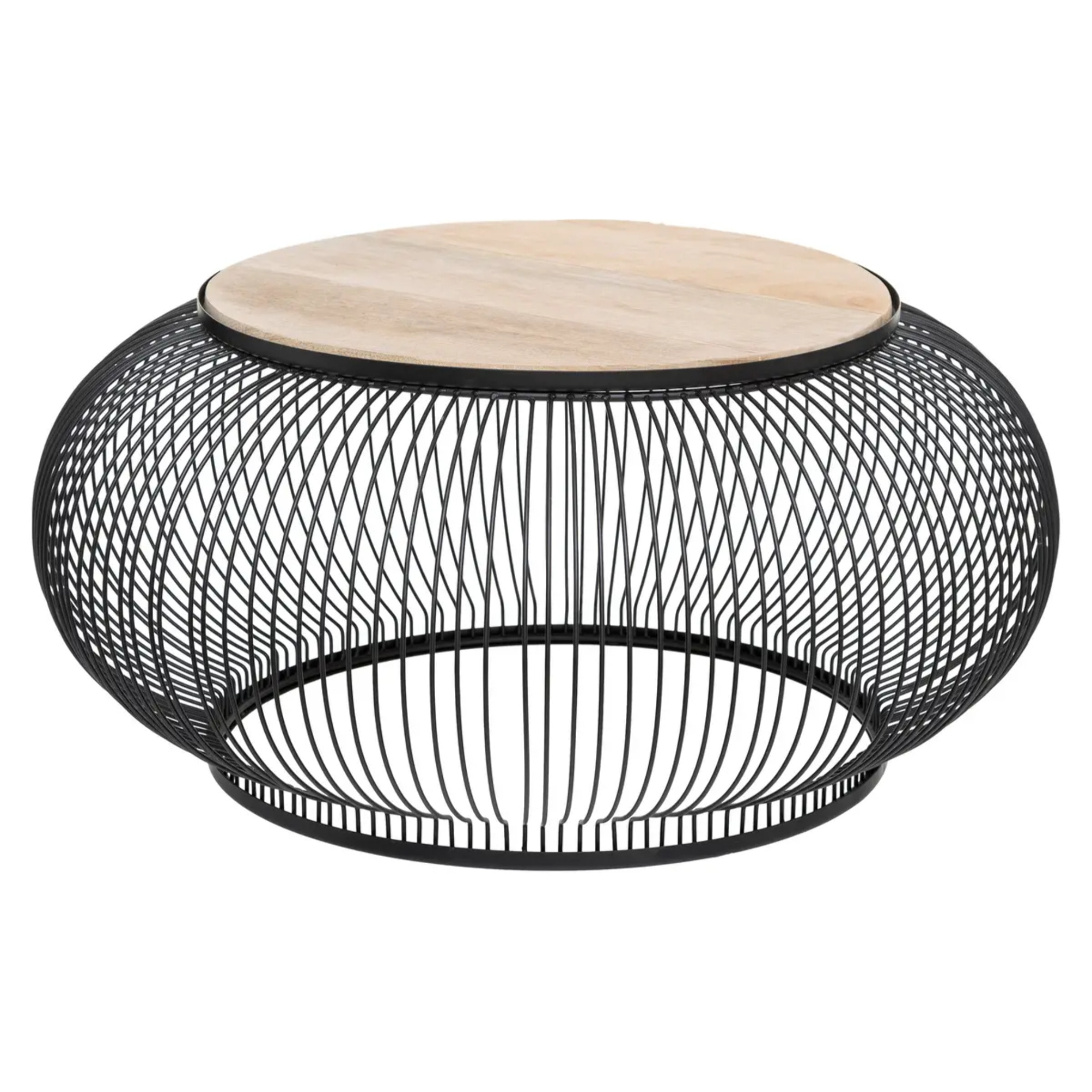 Lot de 2 tables gigognes "Esther" manguier et métal