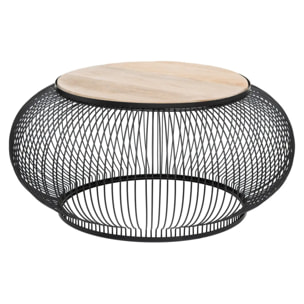 Lot de 2 tables gigognes "Esther" manguier et métal
