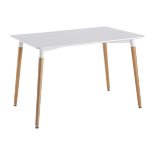 Table Blanche Rectangulaire 115x75cm