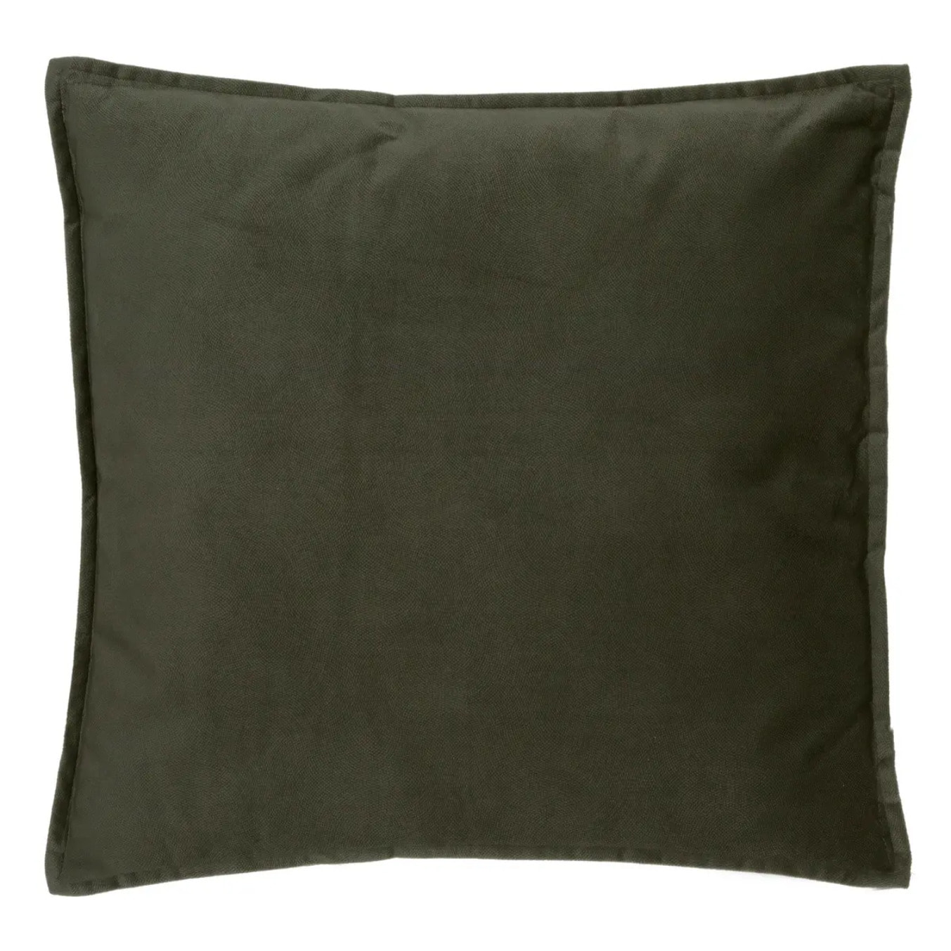 Coussin "LILOU" coton vert kaki 45x45cm