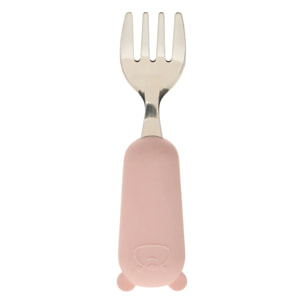 Set couverts cuillère et fourchette Yum l.16,5cm rose