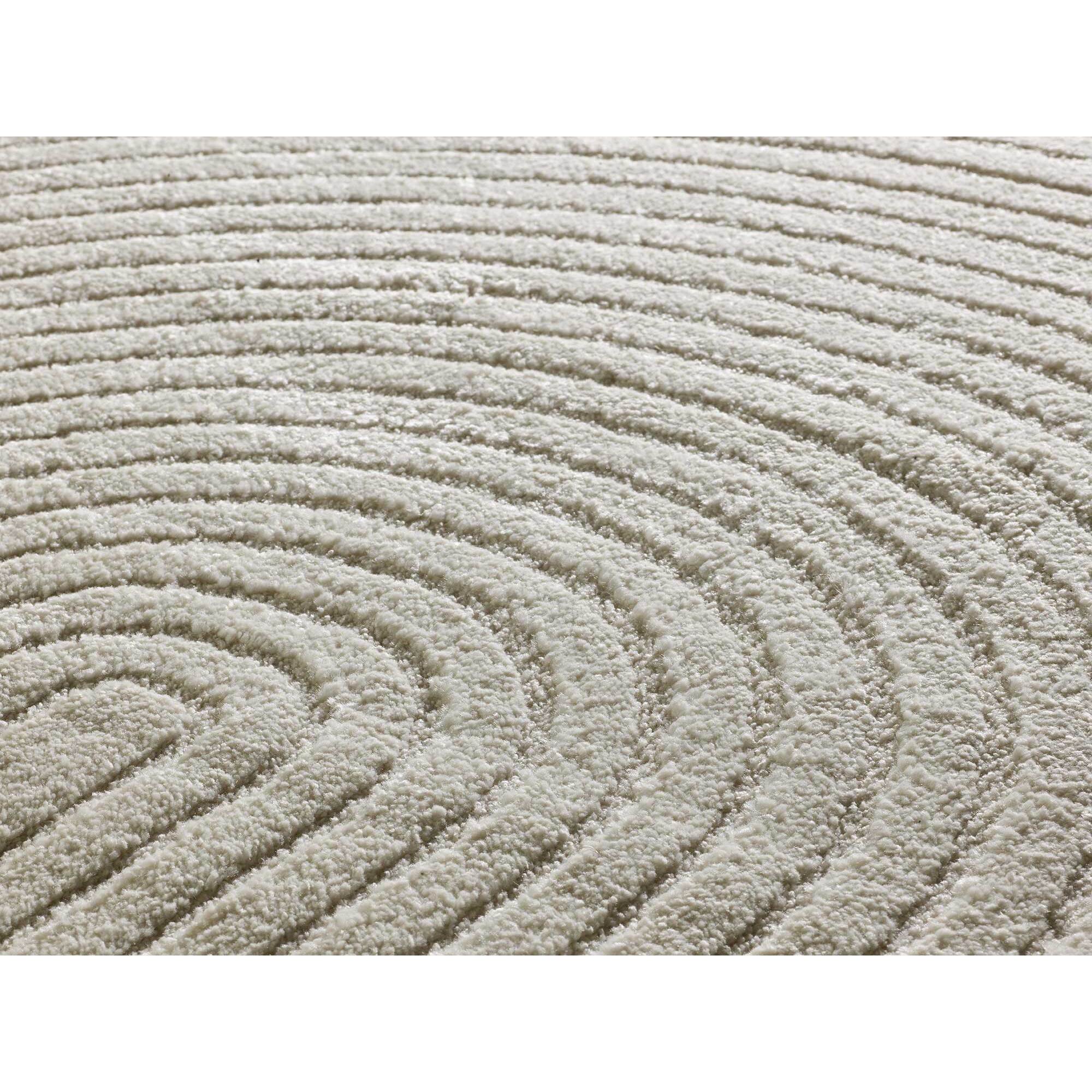 VERONA Alfombra geométrica con relieve en color crema, varias medidas disponibles.