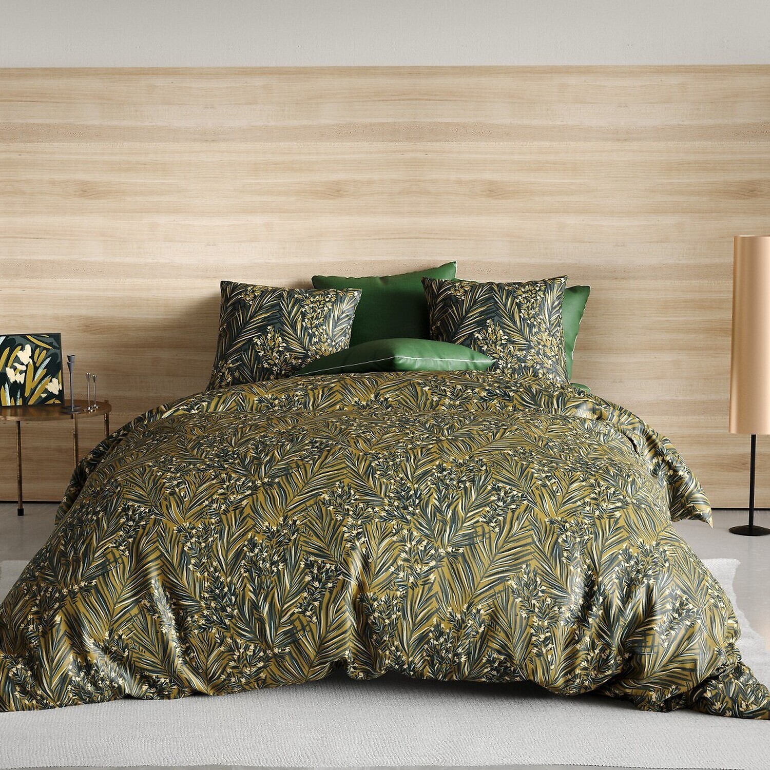 Parure Housse De Couette 3pcs avec Taies oreiller 100% coton Bio 57fils Nava