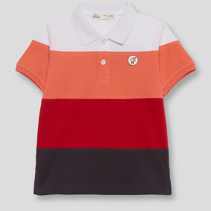 Conjunto Niños Verano 2 Piezas Polo de Rayas Multicolor Manga Corta | Color: Rayas | Street Monkey