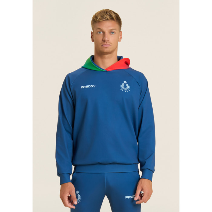 Felpa unisex Beach Volley Italia 2025/26 in scuba tecnico