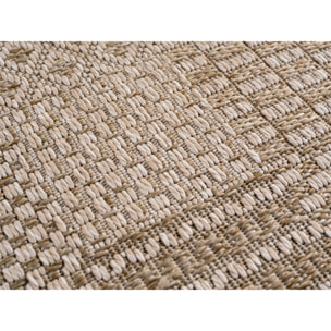 NEREA - Tapis intérieur/extérieur beige, design damier