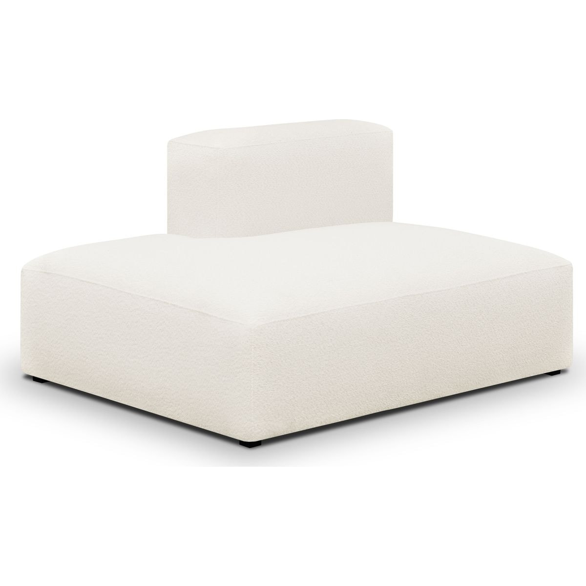 Canapé d'angle à droite modulable 3/4 places en tissu bouclette - MODULO