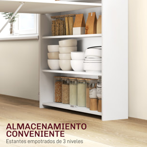Mesa Plegable de Comedor, Mesa de Cocina Plegable, con Ala Abatible, 4 Compartimentos, Hasta 3 Personas, Patas de Acero, para Salón, Espacio Pequeño, 78,5x91x93 cm, Blanco
