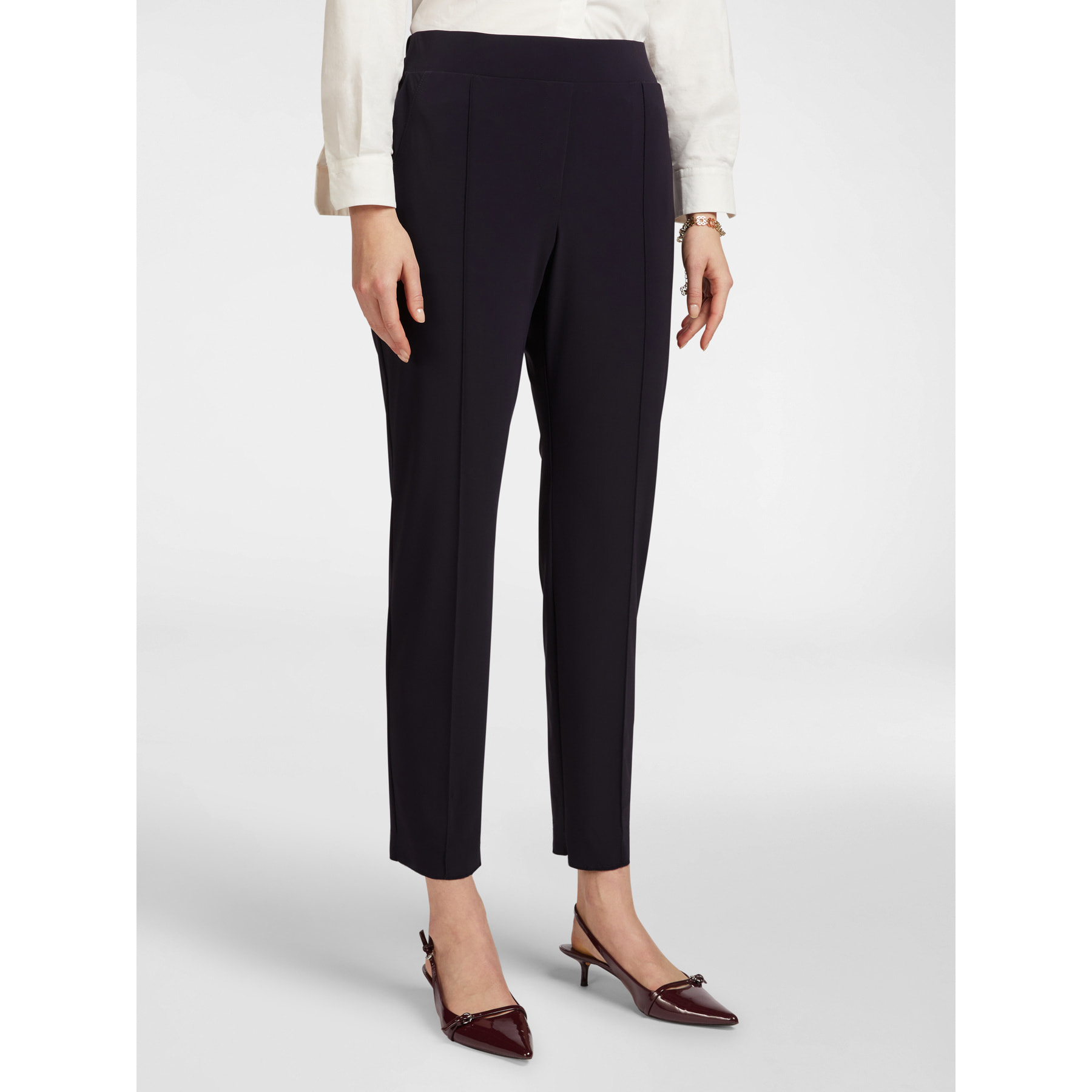 Elena Mirò - Pantaloni pull on gamba dritta - Blu
