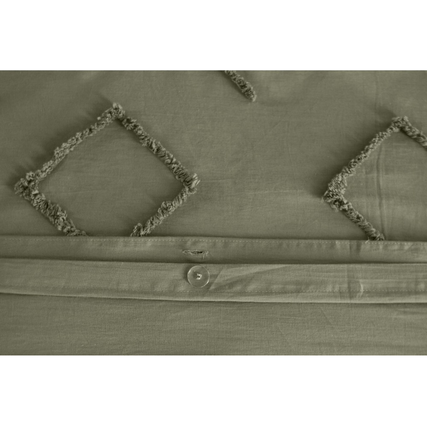 Parure housse de couette coton vert