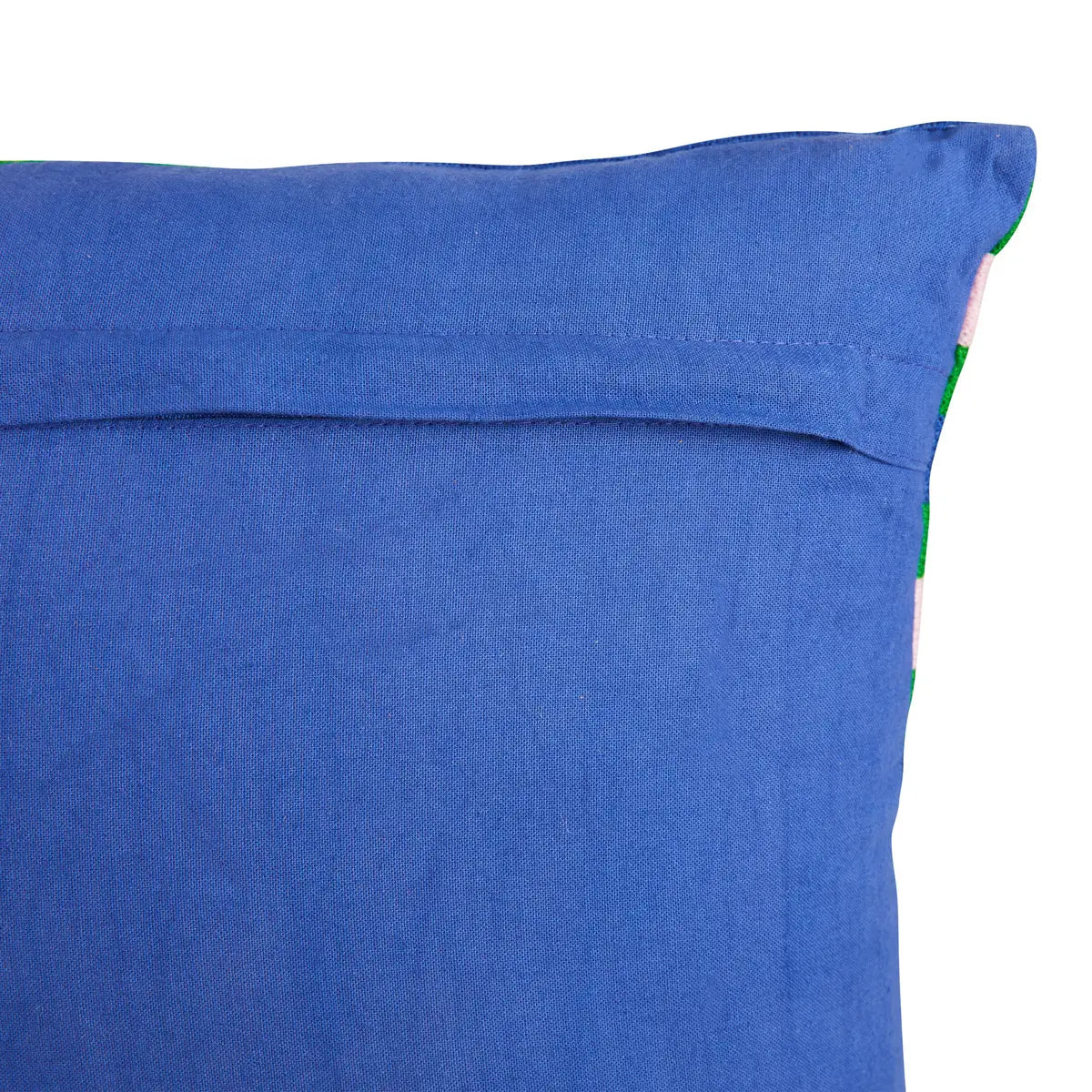 Coussin brodé "Disso" vert 40x40cm