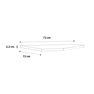 Plateau angle 90° pour liaison bureaux décor chêne artisan - MIA