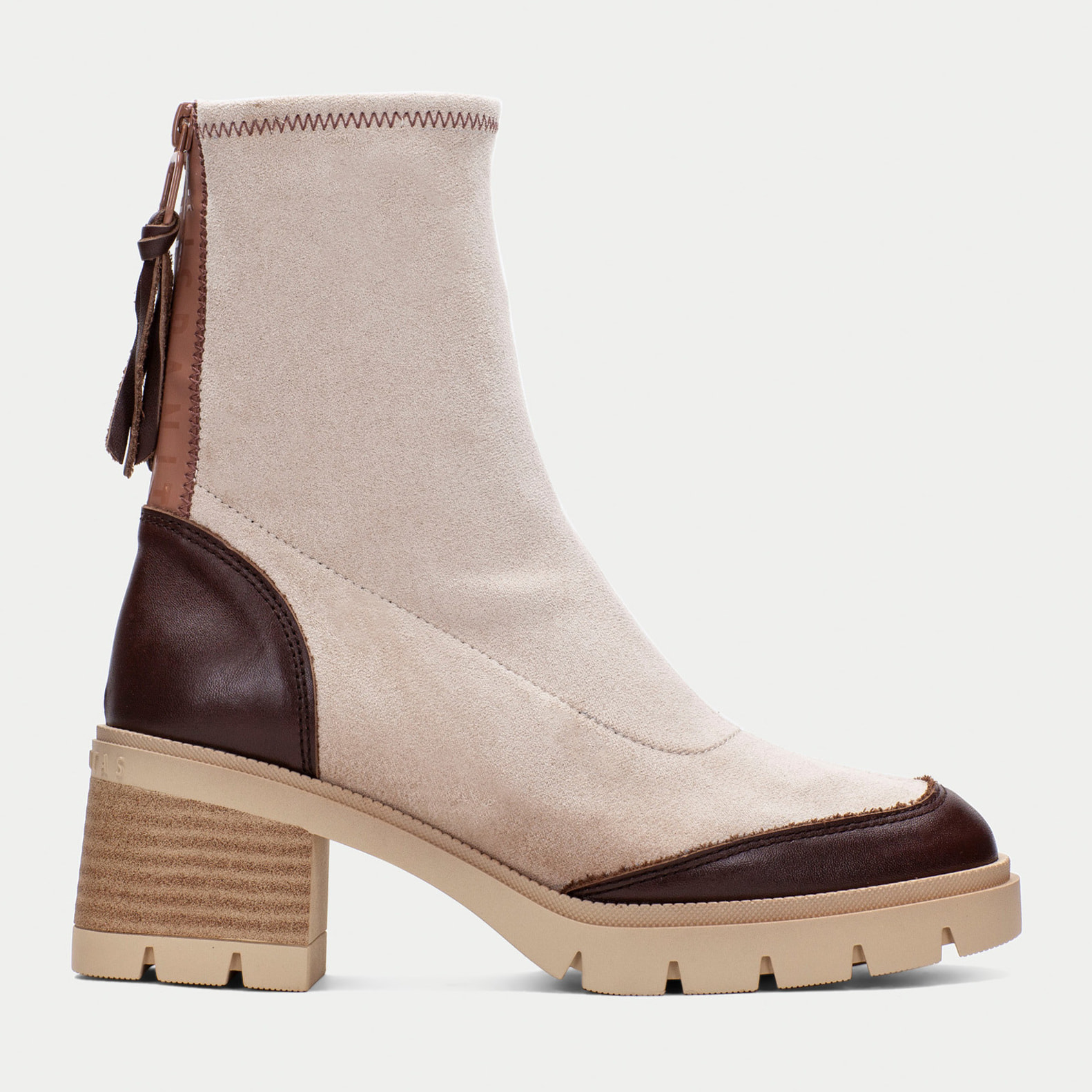 Botin Everest Marron milk 5 cm