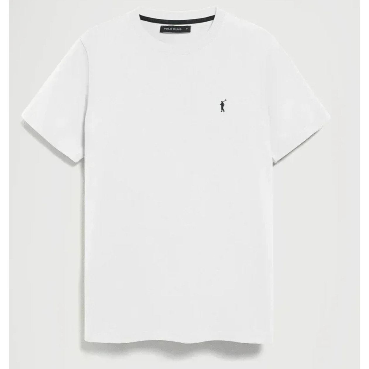 Camiseta blanca con cuello redondo y bordado Rigby Go