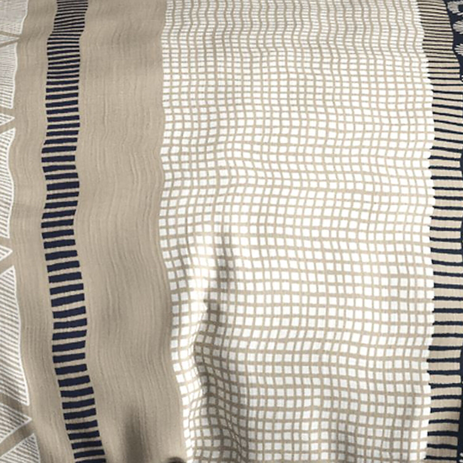 Parure housse de couette imprimé 100% coton - nairobi - beige