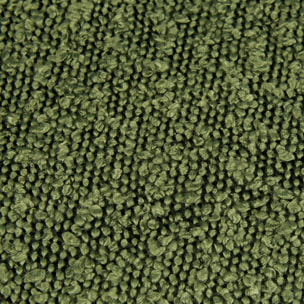 Lot de 2 tabourets de bar en tissu bouclé, piètement chromé - TOMA