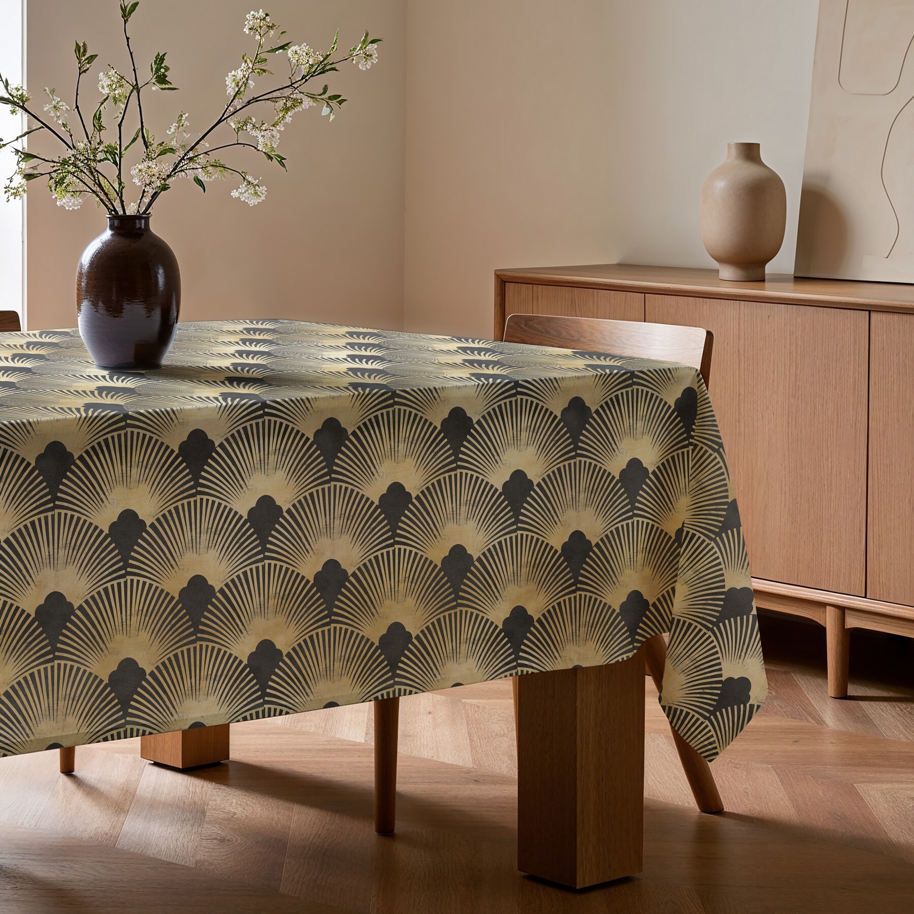 Nappe imprimée anti-tâches IRINA ANTHRACITE
