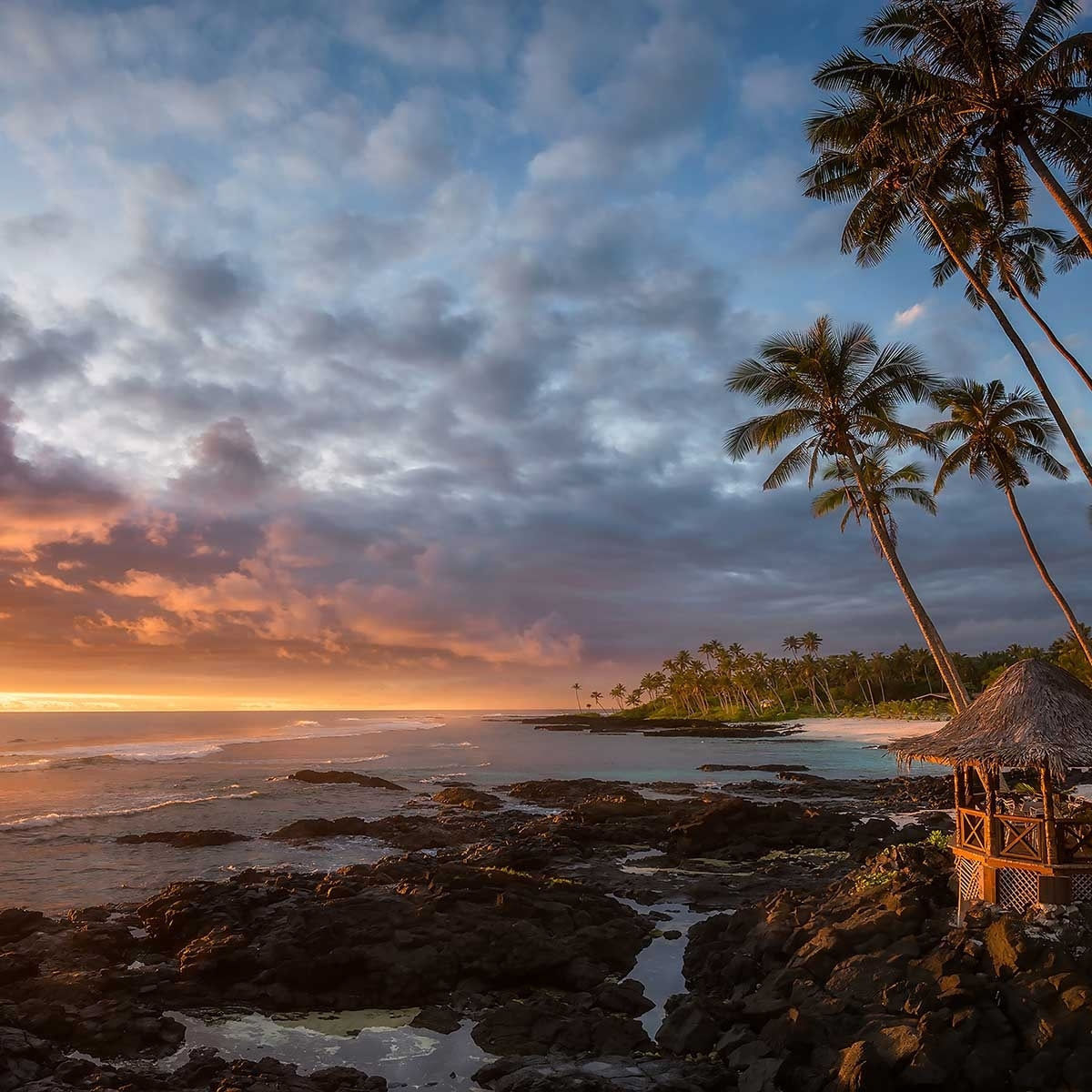 Affiche paysage paradis beach Affiche sous cadre noir