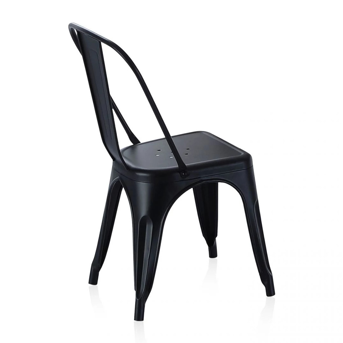 Pack 4 sillas de comedor metálicas en negro 45x45 cm Tolix Negro