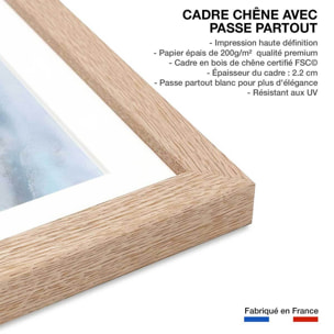 Poster cold moutain Affiche + cadre en bois - Chêne