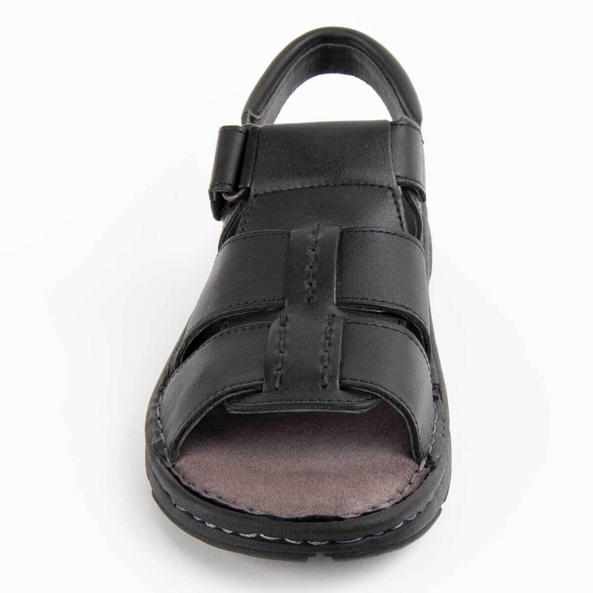 Sandalia De Piel - Negro