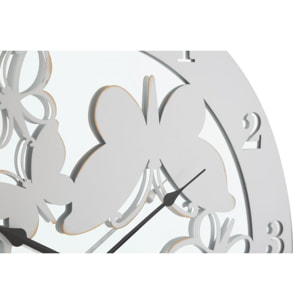 OROLOGIO DA PARETE WHITE BUTTERFLY CHARME1921 BIANCO