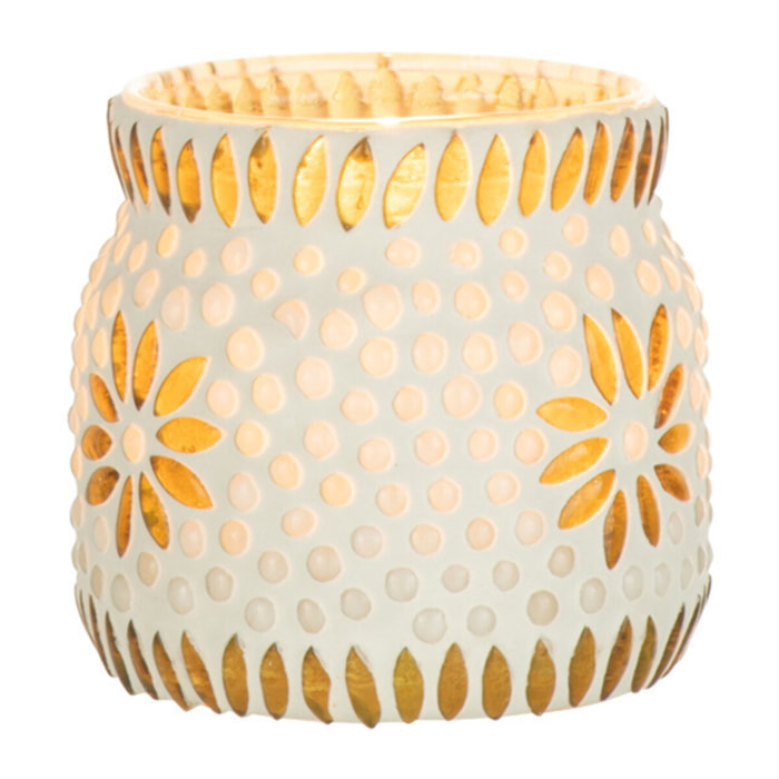 J-Line bougeoir Bram - verre - jaune - medium - 4 pcs
