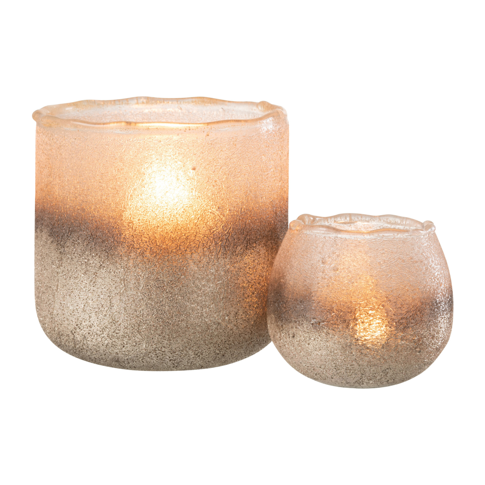 J-Line photophore Camille - verre - rose - large