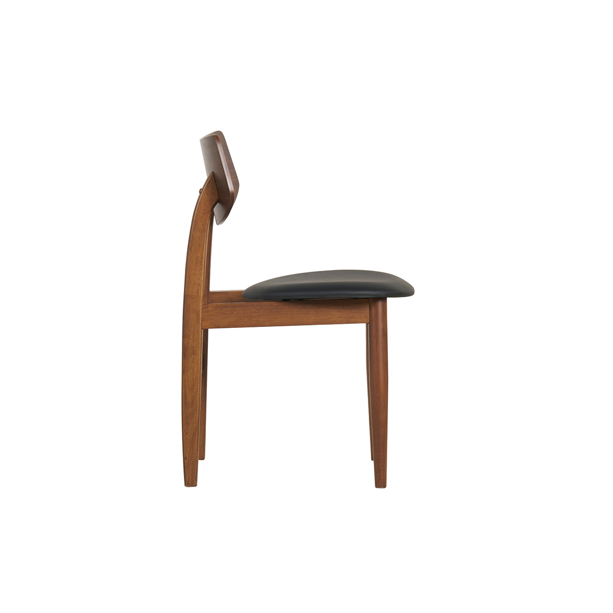 Chaises design en bois foncé et noir (lot de 2) ELION