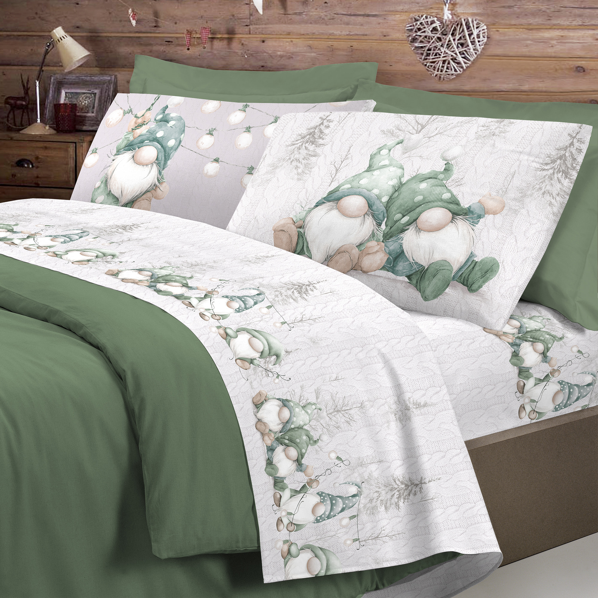 Completo letto nanetti eureka verde