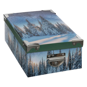 Lot de 16 boîtes rectangles imprimées tradition